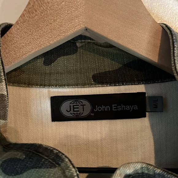 JET by John Eshaya | Camo Zip Up Jacket Size M/L Streetwear Military Utility - Picture 4 of 9